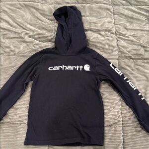 Carhartt black long sleeve with hood.